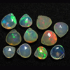 11 pcs - Trully Awesome - AAAAA - HiGH Quality Ethiopian - OPAL - Super Shine Full Colour Fire Faceted Heart Briolett - Size 6 - 8 mm